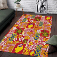 Niue Monuina e Kilisimasi Area Rug Pacific Patchwork Xmas Vibes - Polynesian Pride