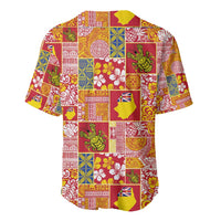 Niue Monuina e Kilisimasi Baseball Jersey Pacific Patchwork Xmas Vibes - Polynesian Pride