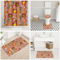 Niue Monuina e Kilisimasi Bathroom Set Pacific Patchwork Xmas Vibes - Polynesian Pride