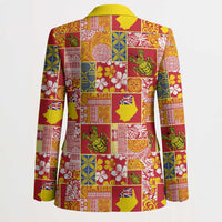 Niue Monuina e Kilisimasi Blazer Pacific Patchwork Xmas Vibes - Polynesian Pride
