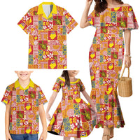 Niue Monuina e Kilisimasi Family Matching Mermaid Dress and Hawaiian Shirt Pacific Patchwork Xmas Vibes - Polynesian Pride