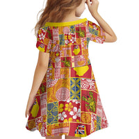 Niue Monuina e Kilisimasi Family Matching Summer Maxi Dress and Hawaiian Shirt Pacific Patchwork Xmas Vibes - Polynesian Pride