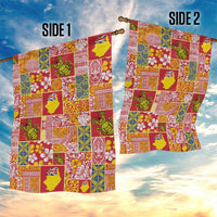 Niue Monuina e Kilisimasi Garden Flag Pacific Patchwork Xmas Vibes - Polynesian Pride