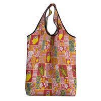 Niue Monuina e Kilisimasi Grocery Bag Pacific Patchwork Xmas Vibes - Polynesian Pride