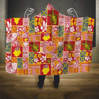 Niue Monuina e Kilisimasi Hooded Blanket Pacific Patchwork Xmas Vibes - Polynesian Pride