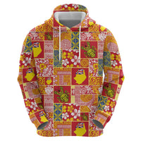 Niue Monuina e Kilisimasi Hoodie Pacific Patchwork Xmas Vibes - Polynesian Pride