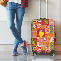 Niue Monuina e Kilisimasi Luggage Cover Pacific Patchwork Xmas Vibes - Polynesian Pride