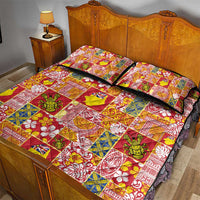 Niue Monuina e Kilisimasi Quilt Bed Set Pacific Patchwork Xmas Vibes - Polynesian Pride