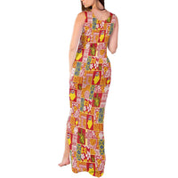 Niue Monuina e Kilisimasi Tank Maxi Dress Pacific Patchwork Xmas Vibes - Polynesian Pride