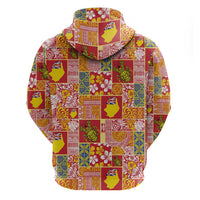 Niue Monuina e Kilisimasi Zip Hoodie Pacific Patchwork Xmas Vibes - Polynesian Pride