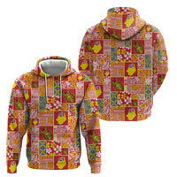 Niue Monuina e Kilisimasi Zip Hoodie Pacific Patchwork Xmas Vibes - Polynesian Pride