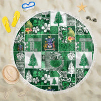 Norfolk Island Meri Krismas Beach Blanket Pacific Patchwork Xmas Vibes - Polynesian Pride