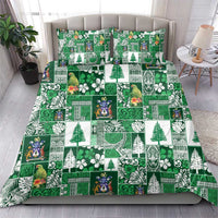 Norfolk Island Meri Krismas Bedding Set Pacific Patchwork Xmas Vibes - Polynesian Pride