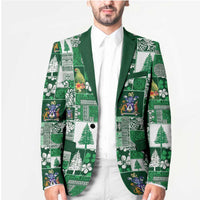 Norfolk Island Meri Krismas Blazer Pacific Patchwork Xmas Vibes - Polynesian Pride