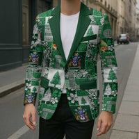 Norfolk Island Meri Krismas Blazer Pacific Patchwork Xmas Vibes - Polynesian Pride