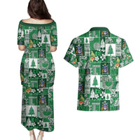 Norfolk Island Meri Krismas Couples Matching Puletasi and Hawaiian Shirt Pacific Patchwork Xmas Vibes - Polynesian Pride