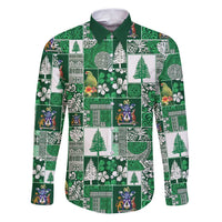 Norfolk Island Meri Krismas Family Matching Puletasi and Hawaiian Shirt Pacific Patchwork Xmas Vibes - Polynesian Pride