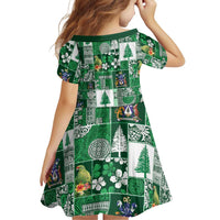 Norfolk Island Meri Krismas Family Matching Summer Maxi Dress and Hawaiian Shirt Pacific Patchwork Xmas Vibes - Polynesian Pride