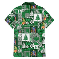 Norfolk Island Meri Krismas Family Matching Summer Maxi Dress and Hawaiian Shirt Pacific Patchwork Xmas Vibes - Polynesian Pride