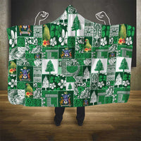 Norfolk Island Meri Krismas Hooded Blanket Pacific Patchwork Xmas Vibes - Polynesian Pride