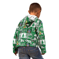 Norfolk Island Meri Krismas Kid Hoodie Pacific Patchwork Xmas Vibes - Polynesian Pride