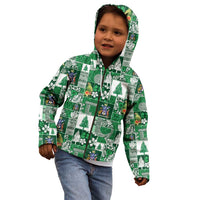 Norfolk Island Meri Krismas Kid Hoodie Pacific Patchwork Xmas Vibes - Polynesian Pride