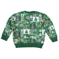 Norfolk Island Meri Krismas Kid Ugly Christmas Sweater Pacific Patchwork Xmas Vibes - Polynesian Pride