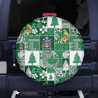 Norfolk Island Meri Krismas Spare Tire Cover Pacific Patchwork Xmas Vibes - Polynesian Pride