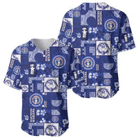 Northern Mariana Islands Magof Nochebuena Baseball Jersey Pacific Patchwork Xmas Vibes - Polynesian Pride