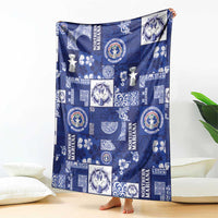 Northern Mariana Islands Magof Nochebuena Blanket Pacific Patchwork Xmas Vibes - Polynesian Pride