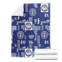 Northern Mariana Islands Magof Nochebuena Blanket Pacific Patchwork Xmas Vibes - Polynesian Pride