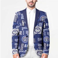 Northern Mariana Islands Magof Nochebuena Blazer Pacific Patchwork Xmas Vibes - Polynesian Pride