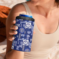 Northern Mariana Islands Magof Nochebuena 4 in 1 Can Cooler Tumbler Pacific Patchwork Xmas Vibes - Polynesian Pride