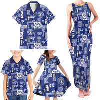 Northern Mariana Islands Magof Nochebuena Family Matching Tank Maxi Dress and Hawaiian Shirt Pacific Patchwork Xmas Vibes - Polynesian Pride