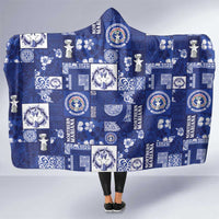 Northern Mariana Islands Magof Nochebuena Hooded Blanket Pacific Patchwork Xmas Vibes - Polynesian Pride