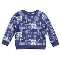 Northern Mariana Islands Magof Nochebuena Kid Ugly Christmas Sweater Pacific Patchwork Xmas Vibes - Polynesian Pride