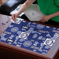 Northern Mariana Islands Magof Nochebuena Puzzle Pacific Patchwork Xmas Vibes - Polynesian Pride