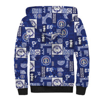 Northern Mariana Islands Magof Nochebuena Sherpa Hoodie Pacific Patchwork Xmas Vibes - Polynesian Pride