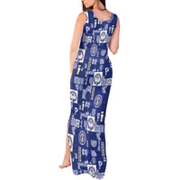 Northern Mariana Islands Magof Nochebuena Tank Maxi Dress Pacific Patchwork Xmas Vibes - Polynesian Pride