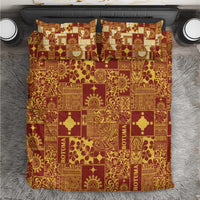 Rotuma Faiakse'ea 'e Kirisimasi Bedding Set Pacific Patchwork Xmas Vibes - Polynesian Pride