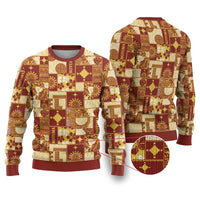 Rotuma Faiakse'ea 'e Kirisimasi Ugly Christmas Sweater Pacific Patchwork Xmas Vibes - Polynesian Pride