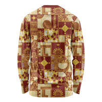 Rotuma Faiakse'ea 'e Kirisimasi Long Sleeve Shirt Pacific Patchwork Xmas Vibes - Polynesian Pride