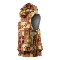 Rotuma Faiakse'ea 'e Kirisimasi Sleeveless Hoodie Pacific Patchwork Xmas Vibes - Polynesian Pride