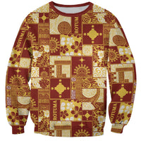 Rotuma Faiakse'ea 'e Kirisimasi Sweatshirt Pacific Patchwork Xmas Vibes - Polynesian Pride
