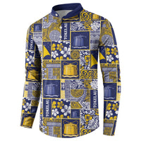 Tokelau Manuia te Kilihimahi Button Sweatshirt Pacific Patchwork Xmas Vibes - Polynesian Pride