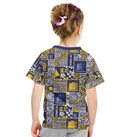 Tokelau Manuia te Kilihimahi Kid T Shirt Pacific Patchwork Xmas Vibes - Polynesian Pride