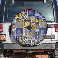 Tokelau Manuia te Kilihimahi Spare Tire Cover Pacific Patchwork Xmas Vibes - Polynesian Pride