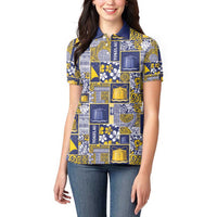 Tokelau Manuia te Kilihimahi Women Polo Shirt Pacific Patchwork Xmas Vibes - Polynesian Pride
