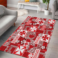 Wallis Et Futuna Kilisimasi Fiefia Area Rug Pacific Patchwork Xmas Vibes - Polynesian Pride