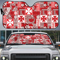 Wallis Et Futuna Kilisimasi Fiefia Auto Sun Shade Pacific Patchwork Xmas Vibes - Polynesian Pride